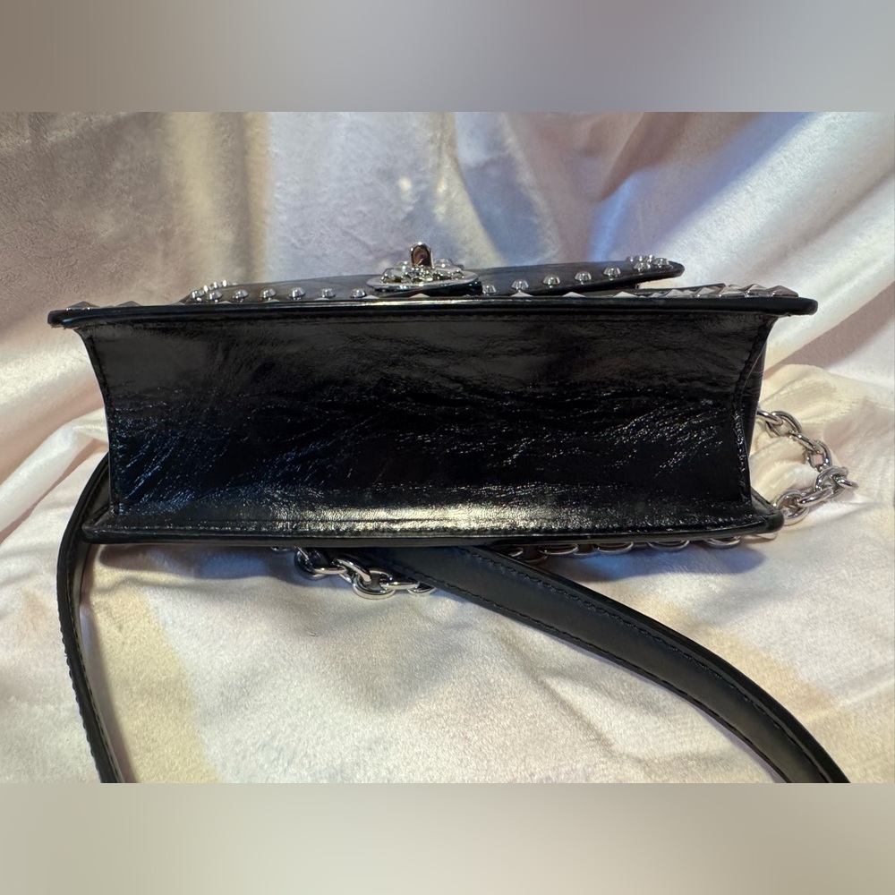 Michael Kors Studded Crossbody Black Leather COA Excellent Condition MK RARE - Picture 3 of 10